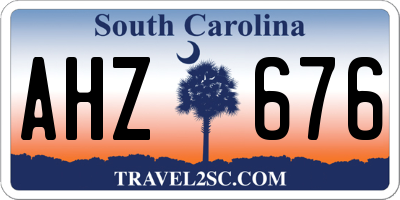 SC license plate AHZ676