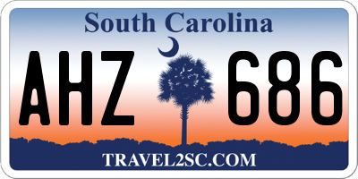 SC license plate AHZ686