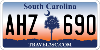 SC license plate AHZ690