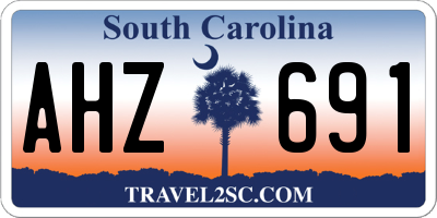 SC license plate AHZ691