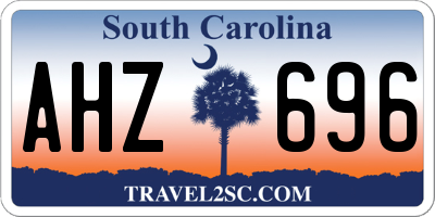 SC license plate AHZ696