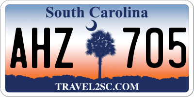 SC license plate AHZ705