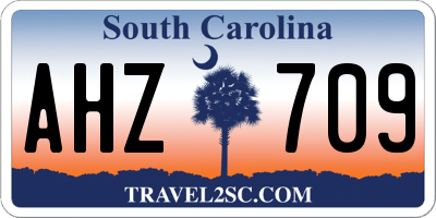 SC license plate AHZ709