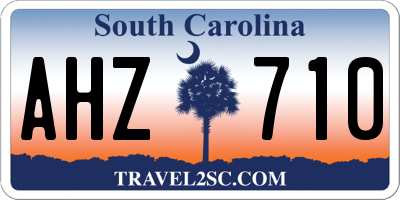 SC license plate AHZ710