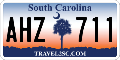 SC license plate AHZ711