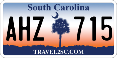 SC license plate AHZ715