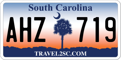 SC license plate AHZ719