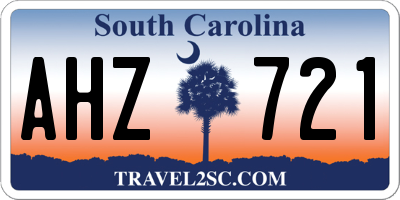 SC license plate AHZ721