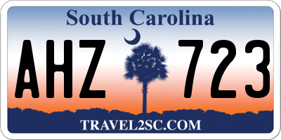 SC license plate AHZ723