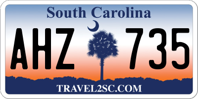 SC license plate AHZ735