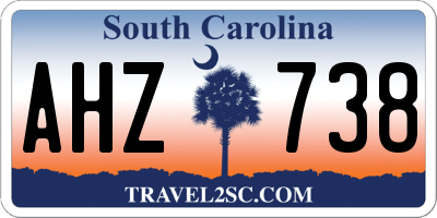 SC license plate AHZ738