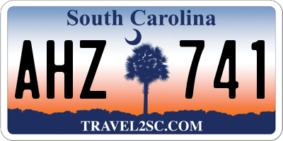 SC license plate AHZ741