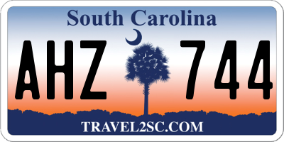SC license plate AHZ744