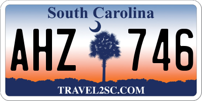 SC license plate AHZ746