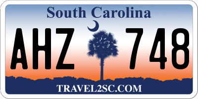 SC license plate AHZ748