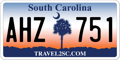 SC license plate AHZ751