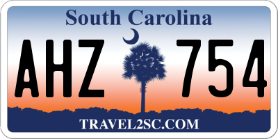 SC license plate AHZ754