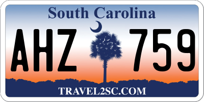 SC license plate AHZ759