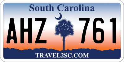 SC license plate AHZ761