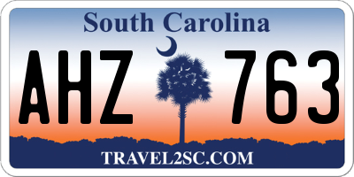 SC license plate AHZ763