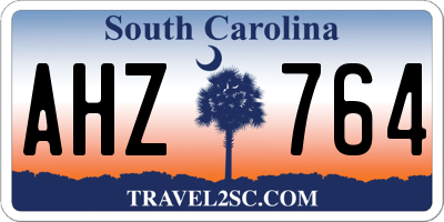 SC license plate AHZ764