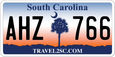 SC license plate AHZ766