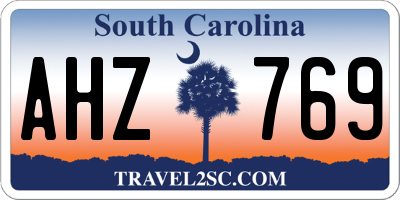 SC license plate AHZ769