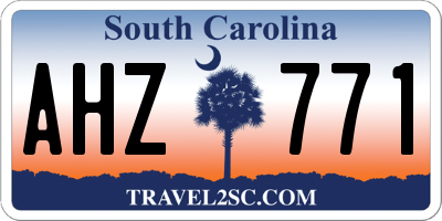 SC license plate AHZ771