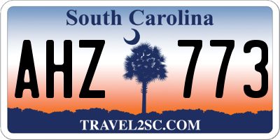 SC license plate AHZ773