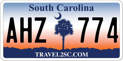 SC license plate AHZ774