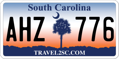 SC license plate AHZ776