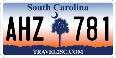 SC license plate AHZ781
