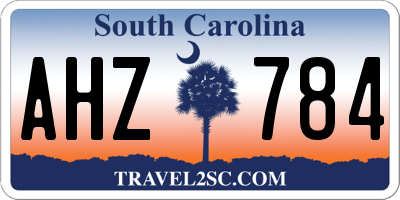 SC license plate AHZ784