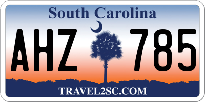 SC license plate AHZ785