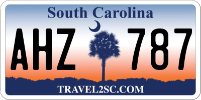 SC license plate AHZ787