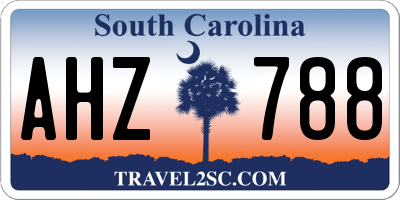 SC license plate AHZ788