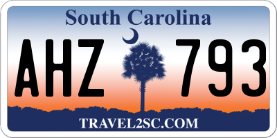 SC license plate AHZ793