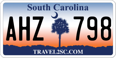 SC license plate AHZ798