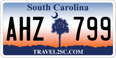 SC license plate AHZ799