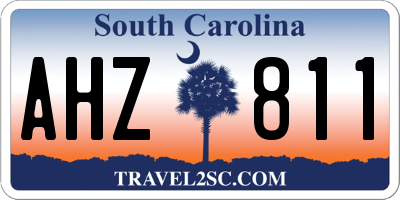 SC license plate AHZ811