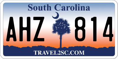 SC license plate AHZ814