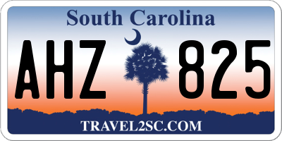 SC license plate AHZ825