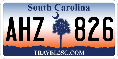 SC license plate AHZ826