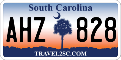 SC license plate AHZ828