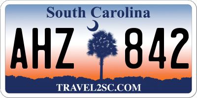 SC license plate AHZ842