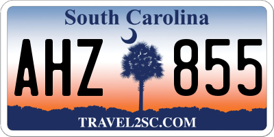 SC license plate AHZ855