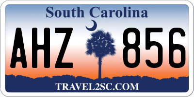 SC license plate AHZ856
