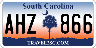 SC license plate AHZ866