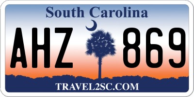 SC license plate AHZ869