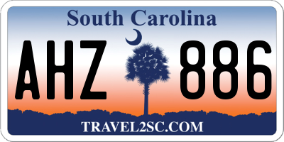 SC license plate AHZ886